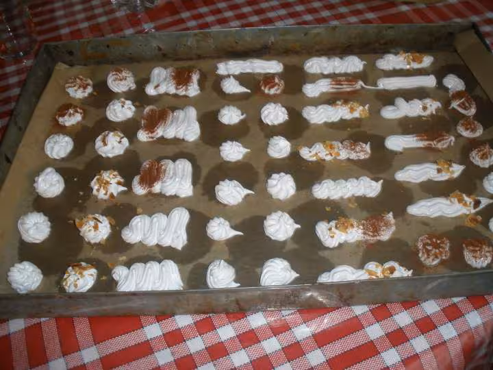 Meringues avant cuisson