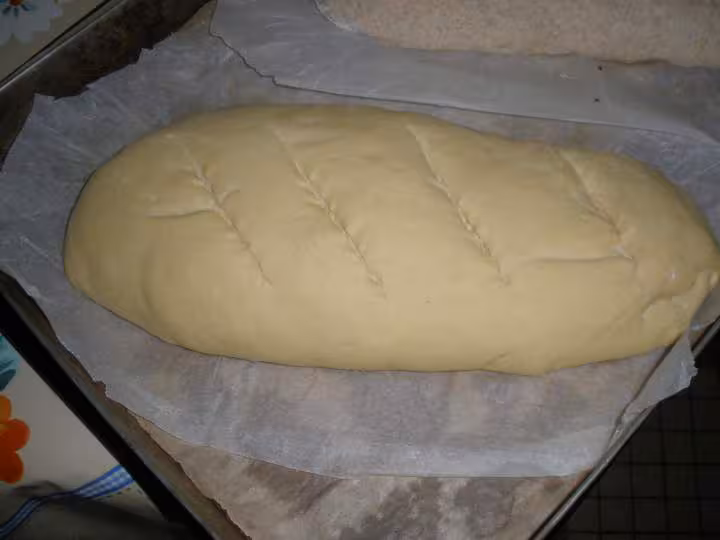 Pain de semoule avant cuisson