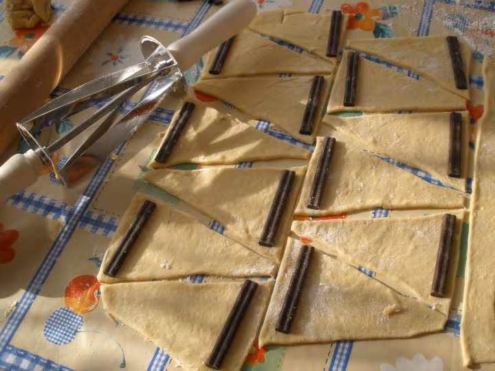 Preparation pour les croissants