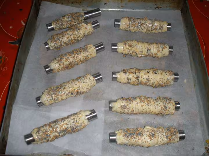Rouleaux aux epinard et crevettes preparation