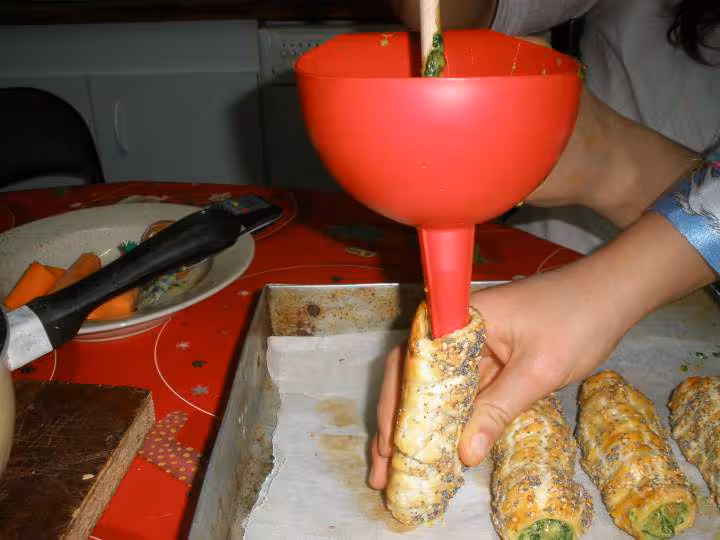 Rouleaux aux epinard et crevettes preparation