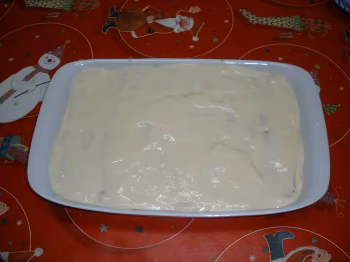 Tiramisu fin de preparation
