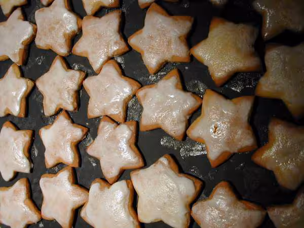 Etoiles givrees sablees de noel