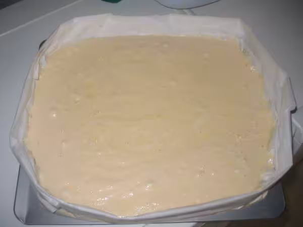 Gateau saitn valentin remplissage du moule
