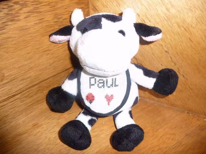 Doudou vache brode