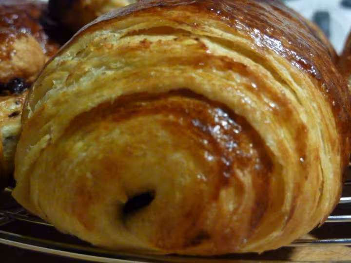 Pain au chocolat realise avec poolish