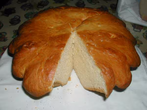 Brioche de taous au four le dessus