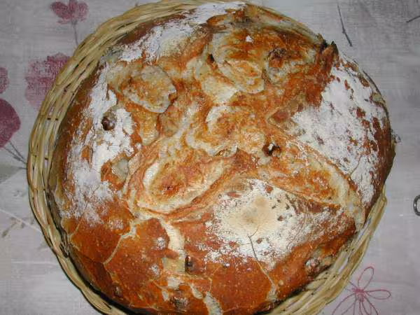 Pain au levain liquide noix amandes