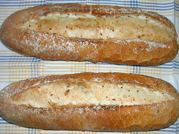 Pain cereales au levain liquide
