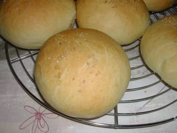 Pains hamburgers sur poolish