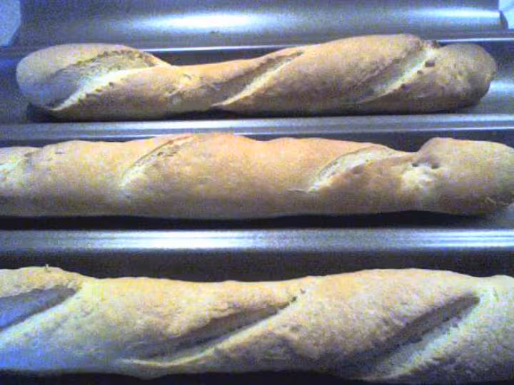 Baguettes 1er essai cuites