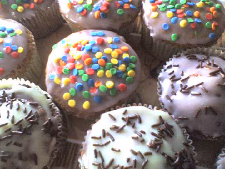 Cupcakes apres glacage et decors