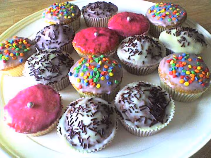 Cupcakes apres glacage et decors