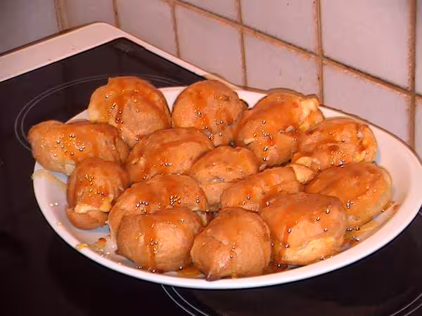 Mes choux a la creme caramelises