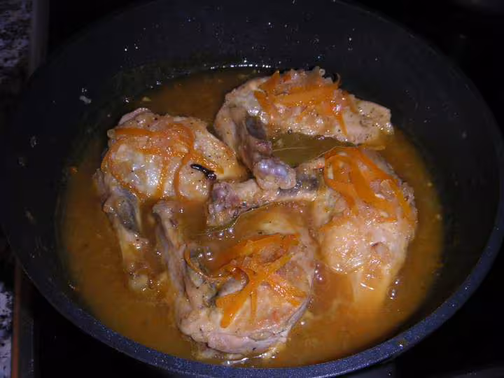 Supreme de pintade a l orange et au miel
