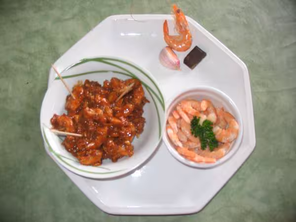 Crevettes sauce chocolat photo