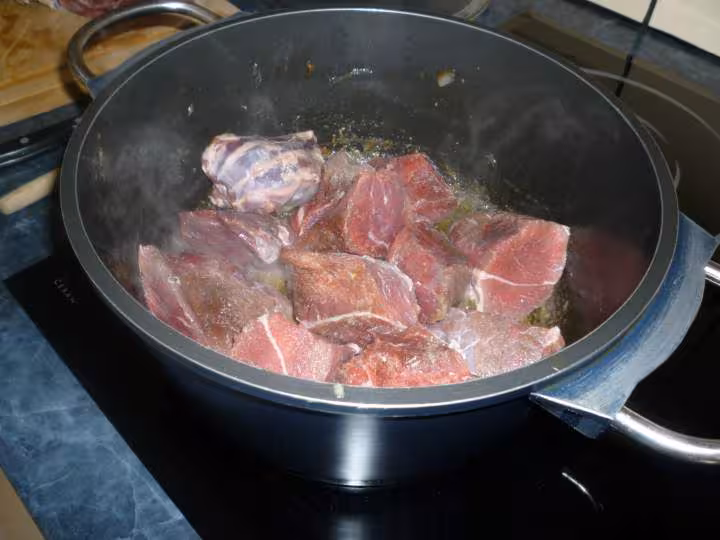 La cuisson de la viande