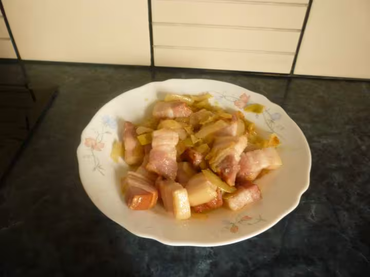 Le lard et les oignons