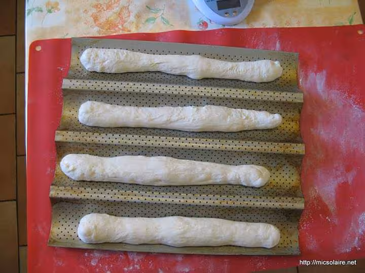 Baguettes t55 sur poolish au robot