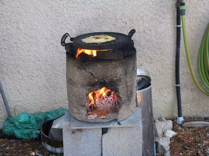 Cuisson des arepas