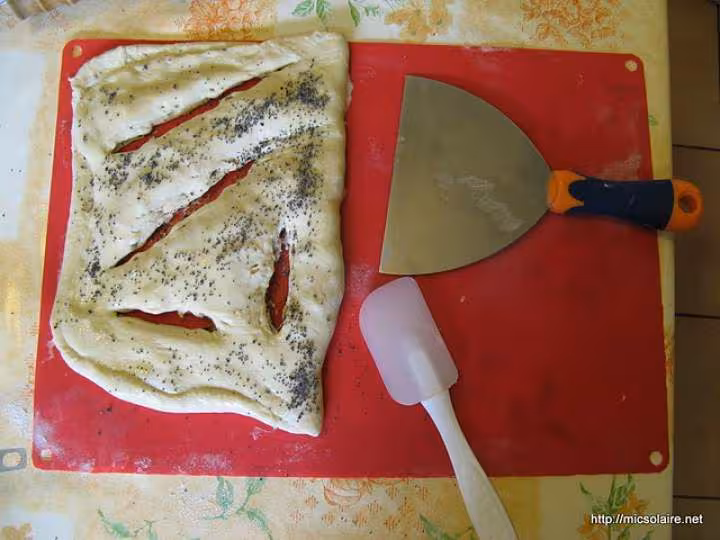Fougasse lardons oignons