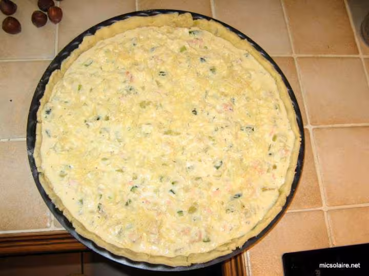 Tarte saumon courgettes
