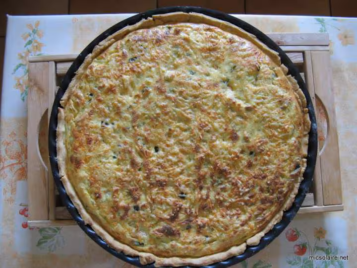 Tarte saumon courgettes