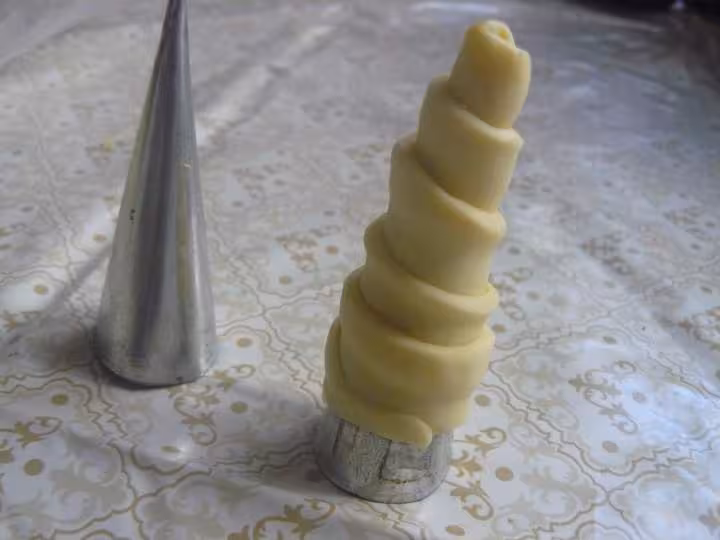Cornets fourres creme orange citron