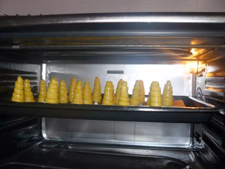 Cornets fourres creme orange citron