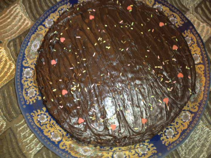 Genoise chocolat fourree creme mascarpone noisette