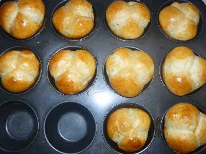 Petits pains au yaourt en forme de trefle