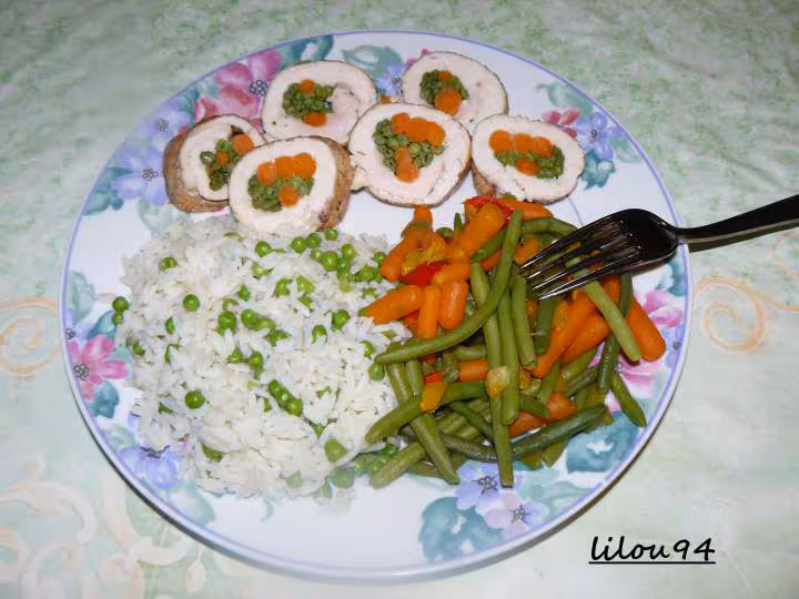 Roulade de dinde aux legumes