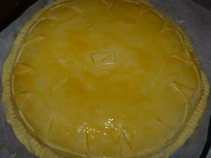 Tourte poulet champignons avant cuisson