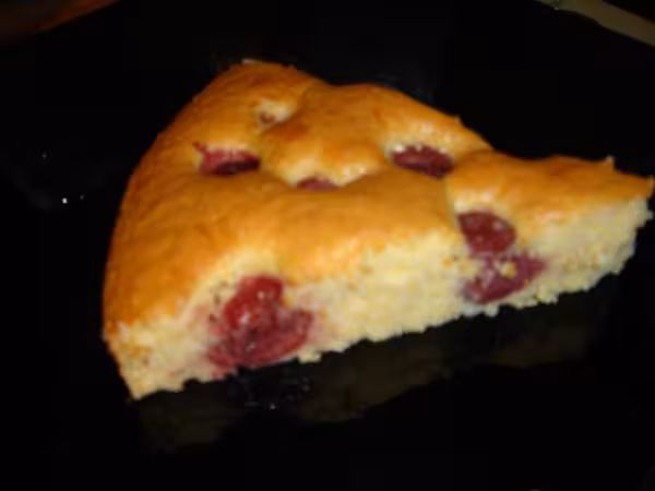 Gateau a la cerise et polenta