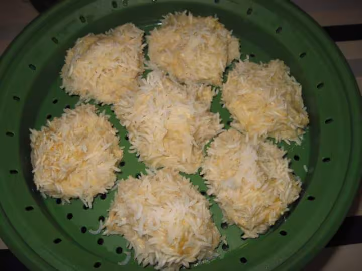 Boulettes de poulet au riz au microvap