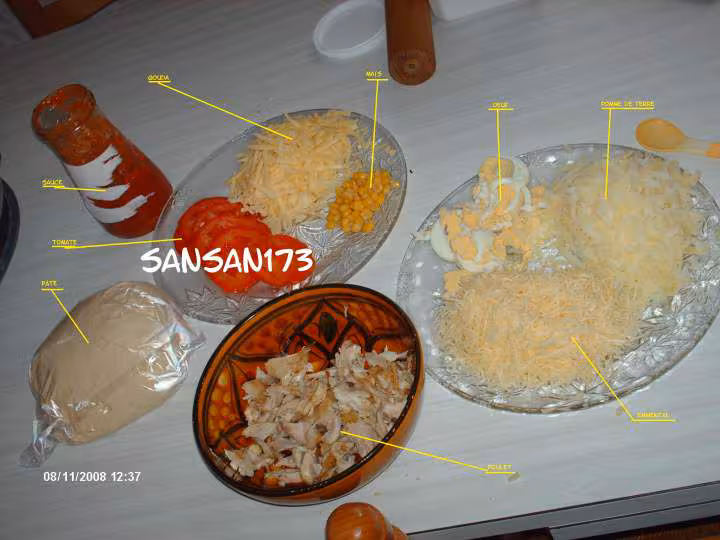 Pizza avec des restes