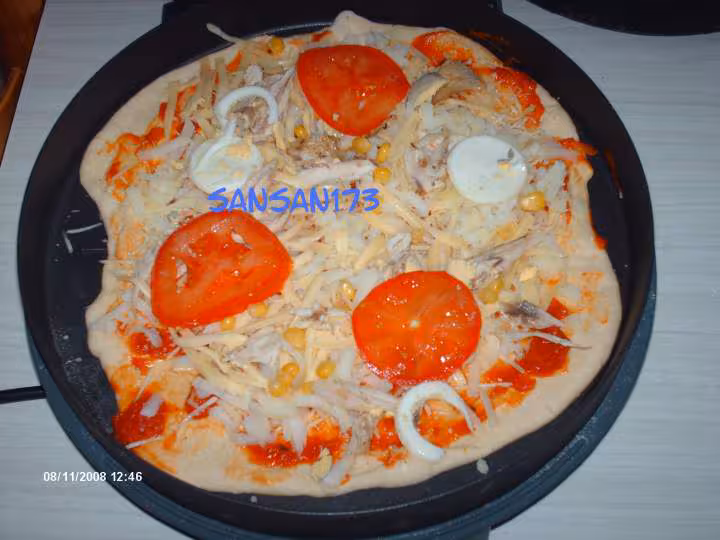 Pizza avec des restes