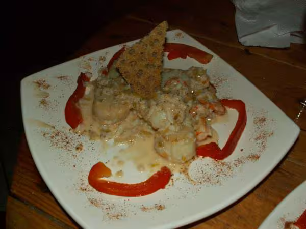 Fricassee de st jacques crevettes et crabe