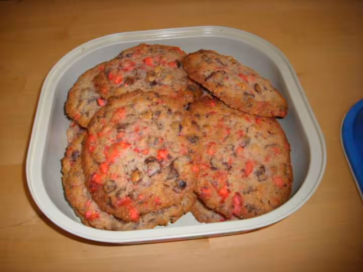 Cookies aux pralines roses