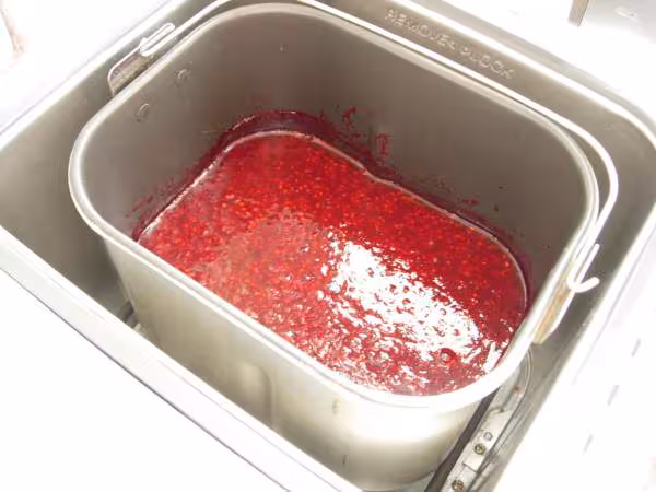 Confiture de framboises en map
