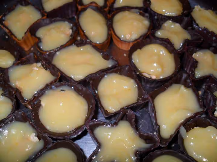 Chocolat noir et creme de citron