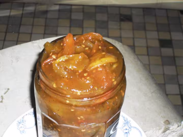 Confitur de tomates verte