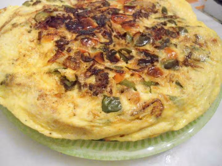 Fritatta au poulet et aux 2 poivrons