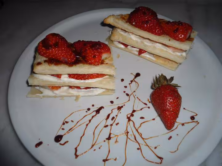 Mille feuille gourmand aux fraises