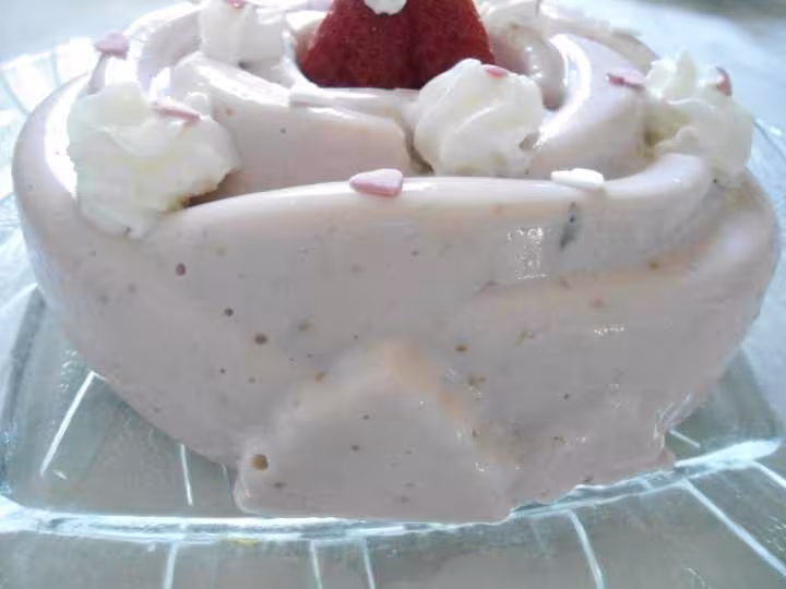 Mousse au fromage blanc et fraises