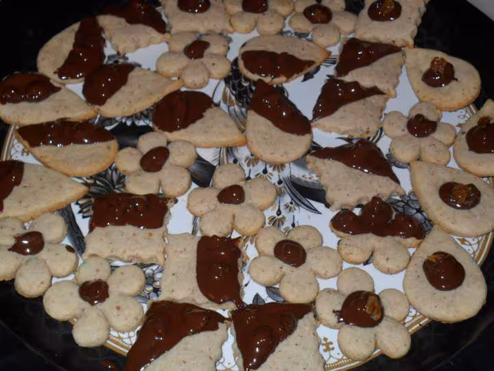 Sables au chocolat et aux raisins secs