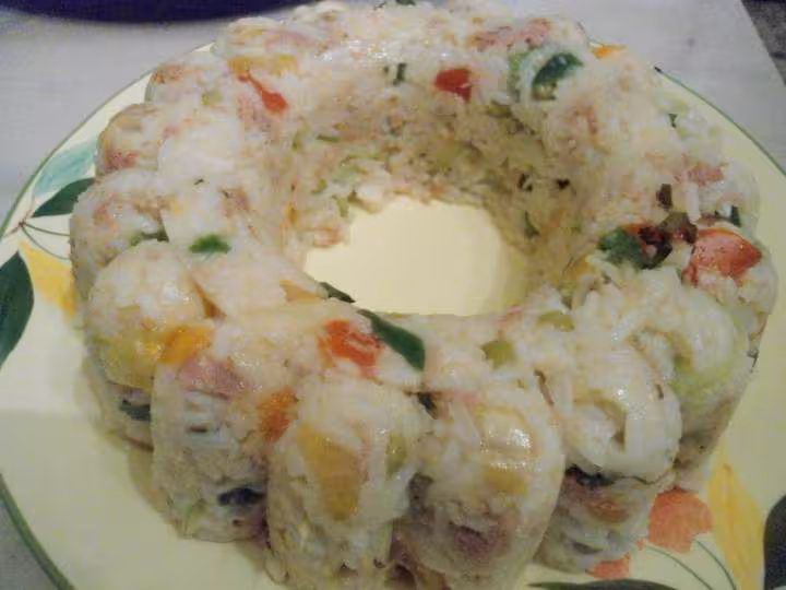 Salade de riz crevettes et l gumes