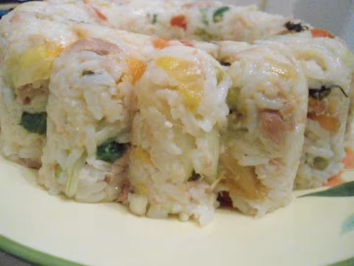 Salade de riz crevettes et l gumes