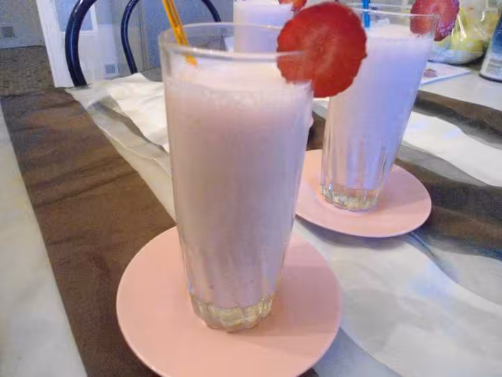 Smoothie banane et fraise