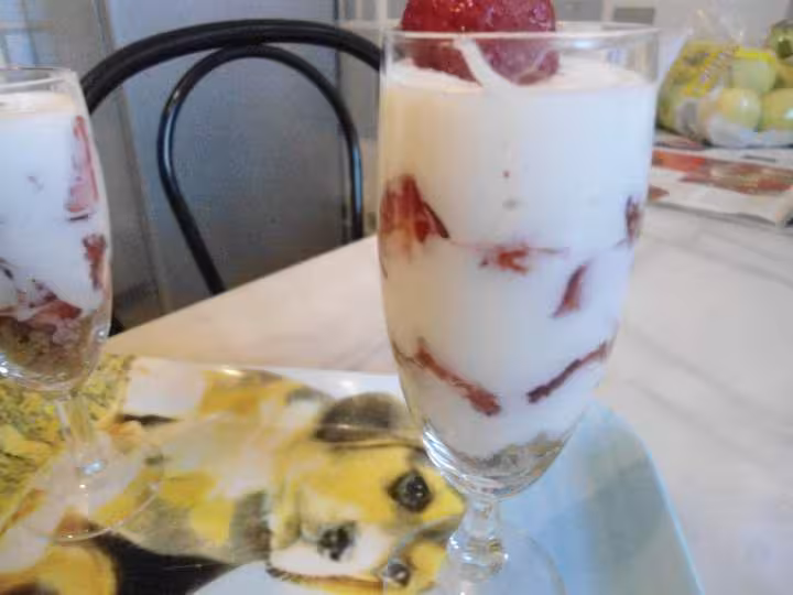 Tiramisu aux fraises en verrine